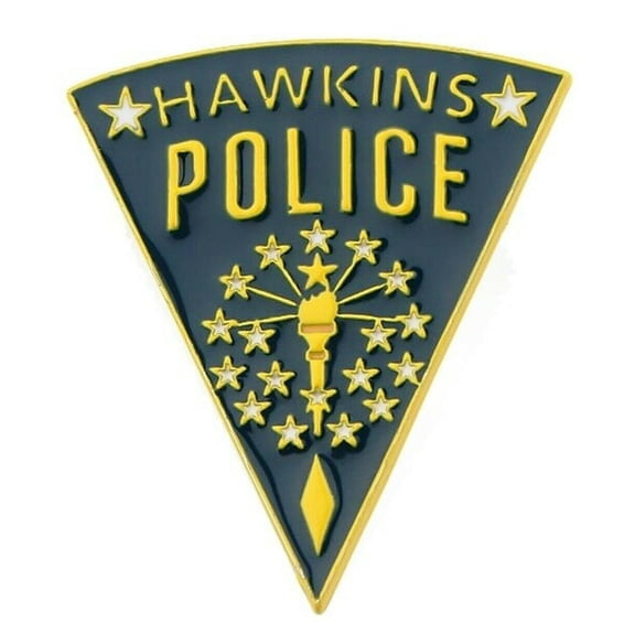 Strange Hawkins Department 1.35 Inches Tall Enamel Metal Pin