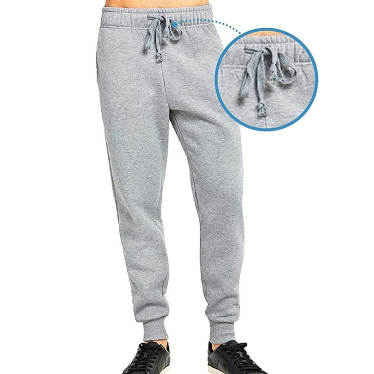 JMR USA INC Men's Fleece Pants with Pockets Cuffed Bottom JMR USA INC Men's Fleece Pants with Pockets Cuffed Bottom