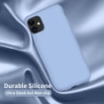 thumbnail image 4 of Funda de silicona ultradelgada para iPhone 11, resistente a golpes y con forro de microfibra suave antiarañazos, 6,1 pulgadas, color azul claro., 4 of 8