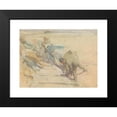 thumbnail image 2 of Pieter Josselin de Jong 18x14 Black Modern Framed Museum Art Print Titled - Workers Busy Breaking Up Rails (1871 - 1906), 2 of 5