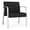 Castillo Black, variant on Waterfall Reception Waiting Oversize Guest Chair / Silver Steel / Black
