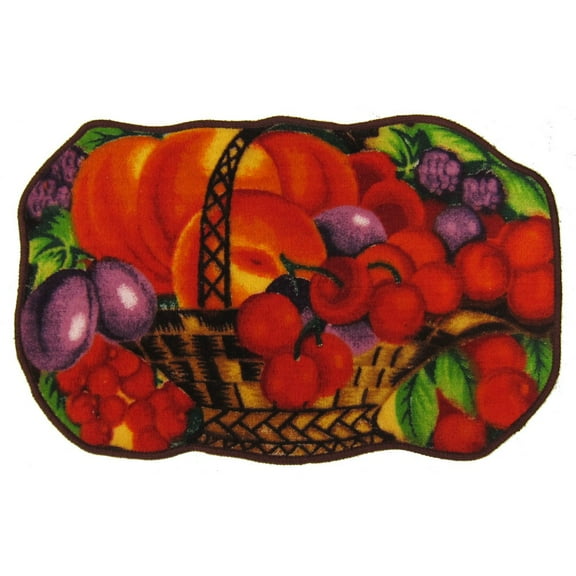 Fruit Basket Printed Kitchen Mat, 18x30 Inches
