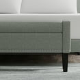 thumbnail image 3 of 52" Upholstered Storage Bench With Truncated Arms in Beige, 3 of 7