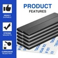 thumbnail image 6 of MIKEDE Neodymium Magnets, 5 Pack Black Super Strong Magnets Bar, Waterproof Heavy Duty Magnet with Adhesive Backing, Rare Earth Small Magnet Strips for Fridge, DIY, Craft, Science - 60x10x3 mm, 6 of 10