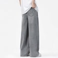 thumbnail image 4 of Mifsaly Boys Wide Leg Jeans Teen Baggy High Waist Denim Pants Relaxed Fit Going Out Casual Streetwear with Pockets, 4 of 5