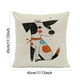 thumbnail image 2 of Fundas de cojín decorativas de poliéster con motivos abstractos de perros y gatos para decorar el sofá del hogar., 2 of 4