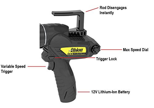 Albion Model 982-1 Battery Powered Caulk Adhesive Gun D1704 for sale online 
