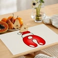 thumbnail image 3 of Christmas Table Mat 30 cm x 45 cm Linen Alphabet Placemat with Holiday Letter Design for Dining Table Decoration, 3 of 4