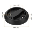 thumbnail image 2 of Round Pull Ring, 1pcs 3" - Stainless Steel Ring Flush Pull with Screws, Recessed Door Pull Handle Knob (Black), 2 of 5