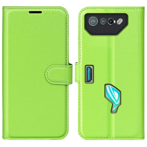 Litchi Texture Phone Case For Asus ROG Phone 7 5G,Wallet Phone Cover Stand PU Leather Shell