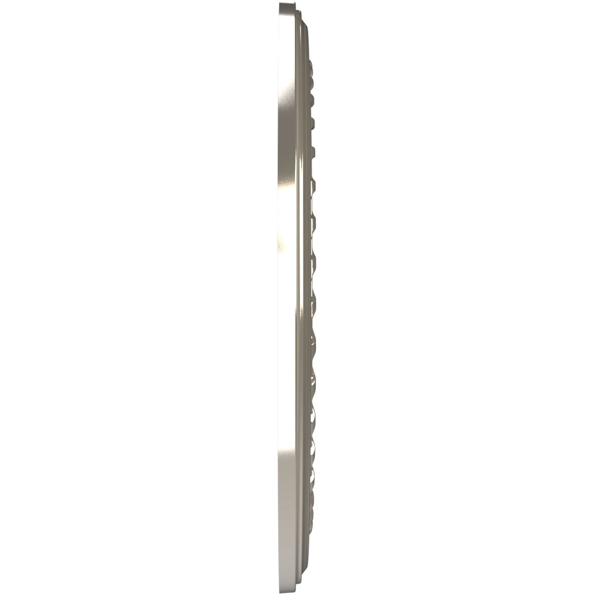 Ekena Millwork 22"OD x 3 1/2"ID x 1"P Cole Thermoformed PVC Ceiling Medallion (Fits Canopies up to 6"), Bright Coat Chrome