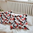thumbnail image 5 of Abstract Outdoor Pillow Covers Pack of 2 Red Black Geometric Modern Design Waterproof Throw Pillow Covers Decorative Cushion Cases for Patio Garden Tent Balcony Couch 20x20 inch, 5 of 8