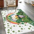 thumbnail image 4 of Area Rug 48×72in, St. Patrick's Day Green Dwarf Four Leaf Floor Carpet Living Room Rug, Watercolor Rainbow Non-Slip Welcome Mat Indoor Rugs for Bedroom Dining Room, 4 of 9