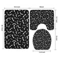 thumbnail image 3 of Black Halloween Bats with White Bathroom Rugs Sets 3 Piece,Toilet Cover Set,Absorbent Non Slip Bathroom Mats Sets with U-Shaped Contour Rug Toilet Rug Set, 3 of 5