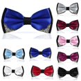 thumbnail image 3 of New Boutique Wedding Married Groom Men Neck Wear Butterfly Knot Bow Tie Male Formal Party Black White Blue Red|Men's Ties, 3 of 5