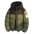 thumbnail image 4 of QQZ Color Block Padded Hooded Zip Up Puffer Jacket Men, Zip Up Sweatshirt Men, Fall Winter Travel Business Casual Ski Outdoor Daily Outfits, 4 of 7