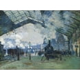 thumbnail image 2 of Monet, Claude 32x25 White Modern Wood Framed Museum Art Print Titled - Arrival of the Normandy Train, Gare Saint-Lazare 1877, 2 of 4