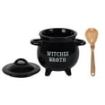 thumbnail image 3 of Pacific Giftware Witches Broth Cauldron Ceramic Bowl with Broom Spoon, 3 of 4
