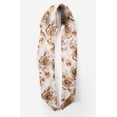 thumbnail image 2 of Bimba Brown Rose Floral Pure Silk Printed Head Bandanas Summer Neck Wrap Scarf 40 x 80 Inches, 2 of 6