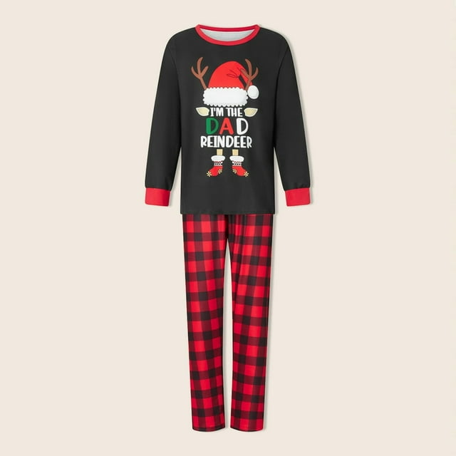 2 Piece Matching Set Letter Printed Patchwork Homewear Suits (Black S Men )