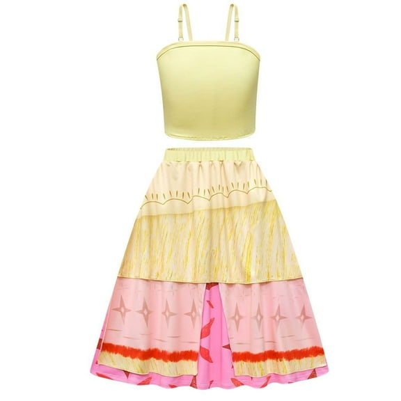 Girls Ocean Adventure Costume Halloween Princess Tops Skirt Set, Size 3-4T