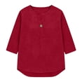 thumbnail image 4 of MSJUHEG Linen Shirts for Womens Cotton Linen Loose Blouses Gauze Shirts for Women Embroidered Top Cotton Gauze Tops for Women Linen Tops for Women Camisa Lino Mujer Basic Top Blouses Hot Pink 3XL, 4 of 9
