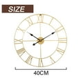 thumbnail image 2 of Wall Clock Metal Retro Roman Numeral Clock, Modern Round Wall Clocks Almost Silent, Easy to Read for Living Room/Home/Kitchen/Bedroom/Office/School Decor (40CM), 2 of 5