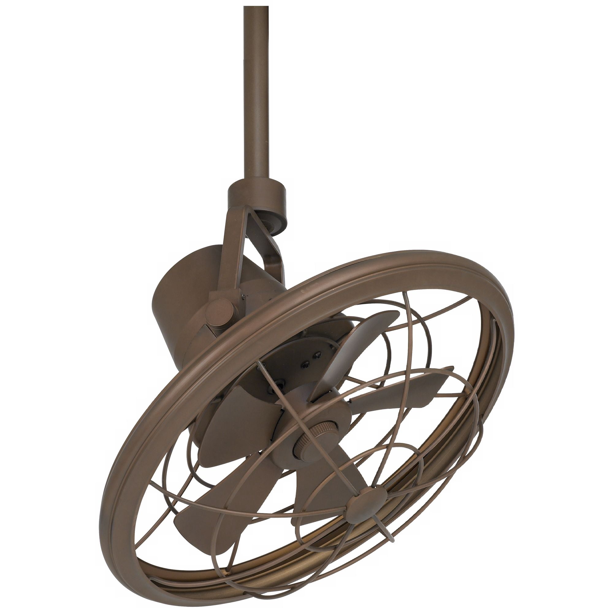 18" Casa Vieja Big Sky Mission Indoor Outdoor Ceiling Fan with Wall Control Mounted Adjustable Oil Rubbed Bronze Cage Damp Rated for Patio Exterior