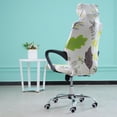 thumbnail image 4 of de silla de oficina elásticas Funda de asiento de sillón de silla de ordenador de cojín de asiento de silla Blanco verde Soledad Funda de asiento de oficina, 4 of 7