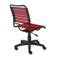 thumbnail image 4 of HomeRoots Red Flat Bungie Cord Low Back Rolling Office Chair, 4 of 5