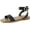 Black, variant on VENECORE Clara 2 Strap Sandals for Women - Comfortable Summer Flat Sandals, Black, US 10M
