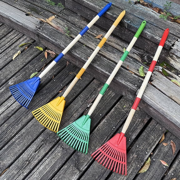 Leaf Rake Detachable Handle Length Lightweight Lawn Rake Adults Kids Extendable Garden Rake Outdoor Leaf Collector