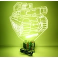 thumbnail image 6 of Tank Combat Army Vehicles Planes Trains and Automobiles Name Night Light Up Lamp Shape LED Personalized Custom Made Desk Table Lamp, It's Wow, with Remote 16 Colors Changing, Great Gift, 6 of 10