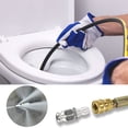 thumbnail image 4 of 1 Packs High-Pressure Sewer Nozzle 1/4" Stainless Steel 5000PSI for Drain Cleaning - 6 Rear Jets & 1 Front Jet, Unclogs Grease Hair Sand, Hot Water Resistant 310°F, 4 of 5