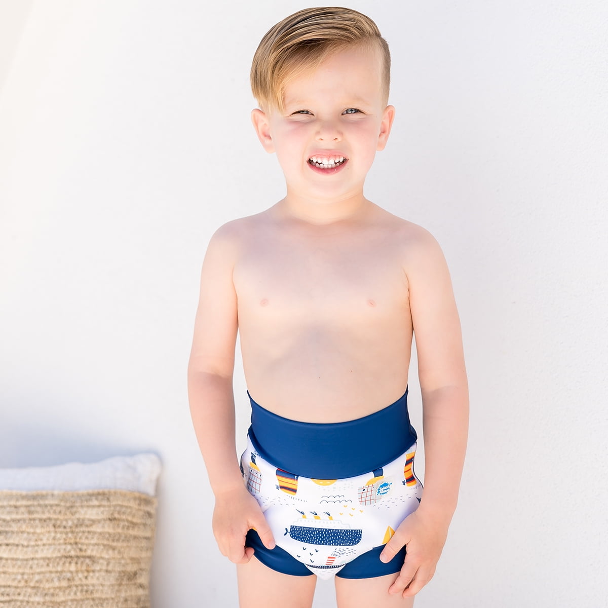 Splash About Boy's Happy Nappy™ Reusable Swim Diaper, Tug Boats, 4-5 Years
