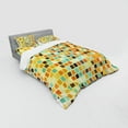 thumbnail image 3 of Ambesonne Retro Bedding Set 3 Pcs, Checkered Square Wall, Twin, Multicolor, 3 of 3