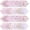 Pink, variant on 50 Pack 10-inch Cotton Fabric Squares, 10″ Precut Quilting Fabric Bundles, Solids White Charm Pack, for DIY, Beginners, Sewing, Craft (Wavy Edges)