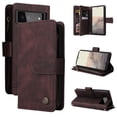 thumbnail image 1 of Case for Google Pixel 6 5G Cover Zipper Pocket Wallet Case Magnetic Protective - Braun, 1 of 5