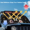 thumbnail image 4 of Uorisanigo Floral Butterfly Windshield Sun Shade Compatible with Jeep Wrangler Rubicon Sahara TJ JK JKU 2 Door & 4 Door Sunshade Heat Shield Windshield Cover Bolck UV Rays & Protect Car Interior, 4 of 7