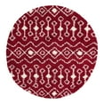 thumbnail image 6 of Unique Loom Moroccan Trellis Shag Collection Area Rug - Meknes (6' 1" Round Burgundy Red/Ivory), 6 of 6