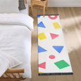 thumbnail image 3 of Yayeee Runner Rug for Bedroom 2'x6' Machine Washable Hallway Non Slip Mat, Blue Retro Triangles, 3 of 8