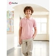 thumbnail image 6 of PatPat Boys Polo Shirts Short Sleeve Collared Button Placket School Tops7-8Y, 6 of 7
