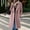 Pink, variant on IUYRTFE Women's Double Breasted Long Overcoat Lapel Collar Knee Length Casual Winter Coat with Pockets