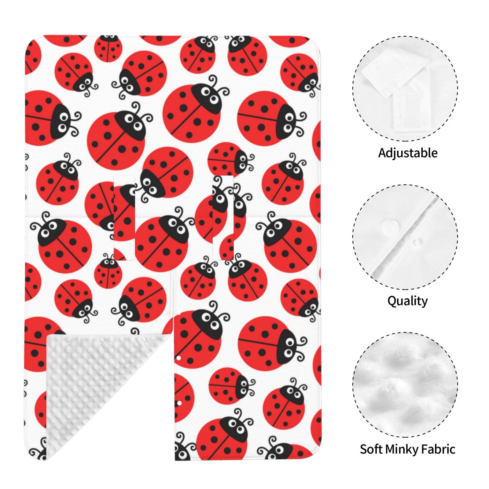 Car Seat Cover Baby - Cartoon Ladybug Breathable Infant Car Seat Cover for Baby Carseat, Lightweight Comfort Baby Essentials Must Haves Newborn Stuff for Girl Boy