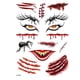 thumbnail image 3 of 9 hojas de tatuajes temporales de Halloween, tatuajes de cicatrices de Halloween y tatuajes de heridas falsas, pegatinas faciales de araña con costra de sangre para Halloween, 3 of 5