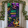 thumbnail image 6 of Colorful Theme Mardi Gras Banner Feather Decor Carnival Display Mask Design Gold Balloon Party Backdrop for Mardi Gras Party Carnival Celebration Festival Event, 6 of 9