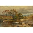 thumbnail image 2 of Benjamin Williams Leader 24x17 Gold Ornate Framed and Double Matted Museum Art Print Titled - A Trout Stream - An&nbsp;Autumn&nbsp;Afternoon on the Llugwy (1872), 2 of 4