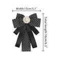 thumbnail image 2 of INSPIRE CHIC Women's Bow Ties Polka Dots Ribbon Shirt Collar Decoration Brooch Pin Black, 2 of 4