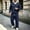 Navy, variant on Everyday Wear Set Jerdar Men's Solid Color V Neck Sweatshirt Long Sleeve Pockets Sweatpants Set