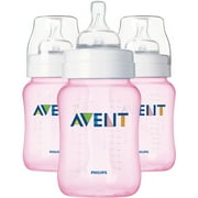 Philips AVENT SCF684/37 9 Ounce BPA Free Classic Polypropylene Bottle, 3-Pack, Pink